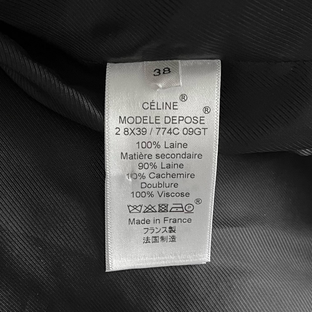 CÉLINE DARK GRAY WOOL & CASHMERE OVERSIZED COCOON COAT SIZE 38 PHOEBE PHILO - Picture 9 of 10